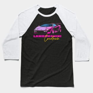 Lamborghini Countach - Vaporwave Design Baseball T-Shirt